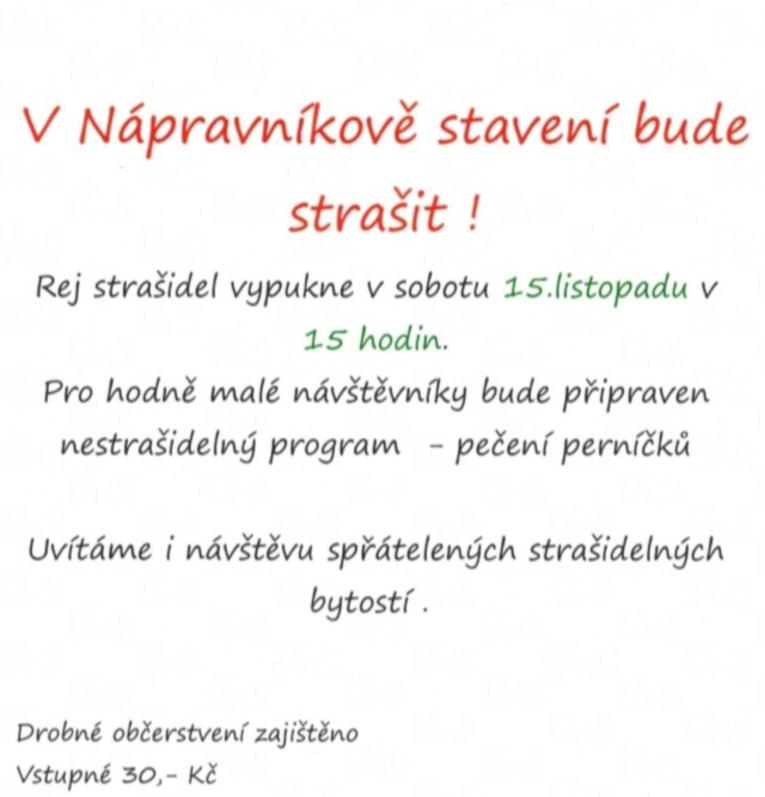 V Nápravníkově stavení bude strašit